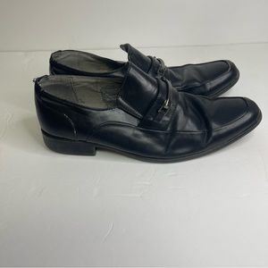 SM New York Mens Loafer Shoe Black Slip On 9M Dress Casual Harrison 66296